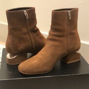 Alexander Wang Kelly Tilt-Heel Suede Booties